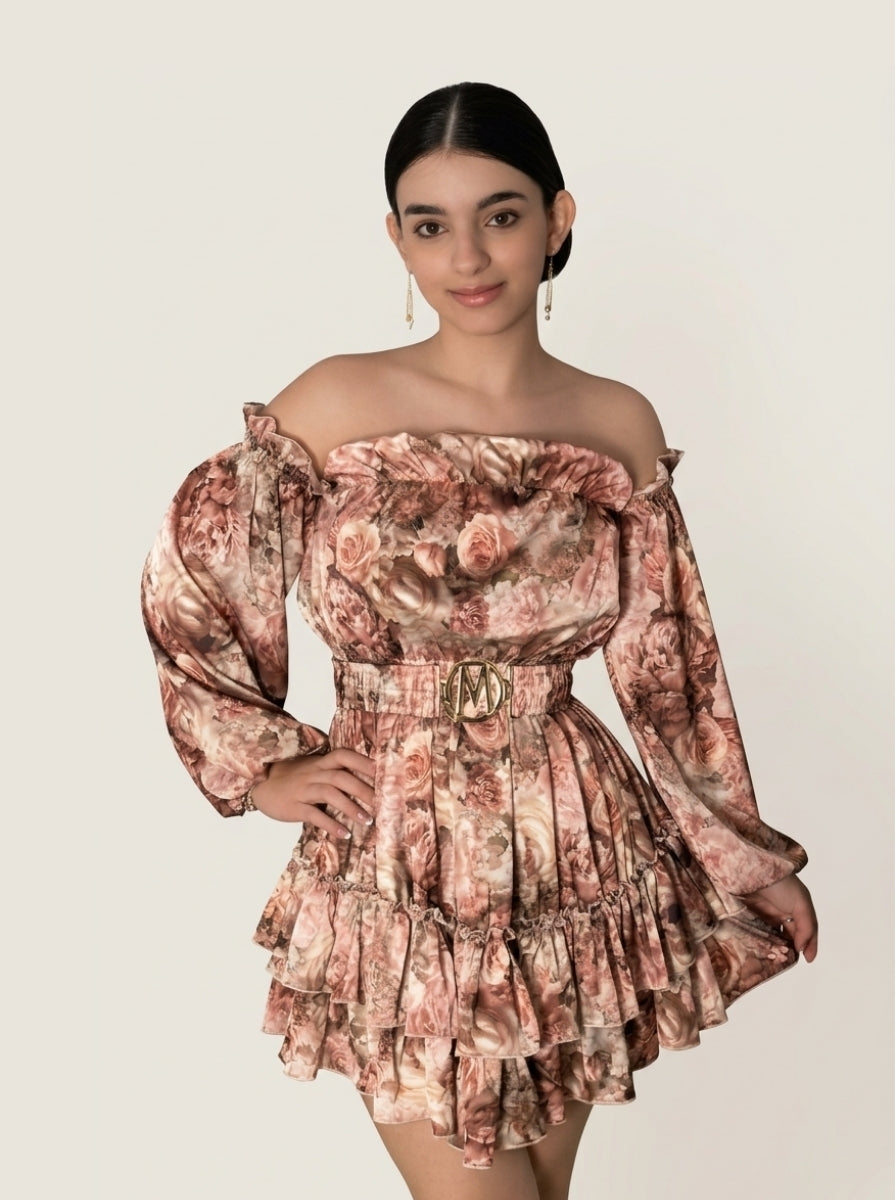 Vestido Lume Floral Rosé